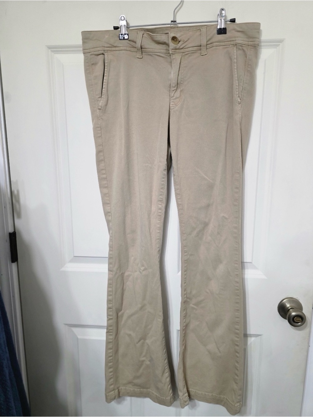 American Eagle Outfitters Khaki Wide Leg Jeans
